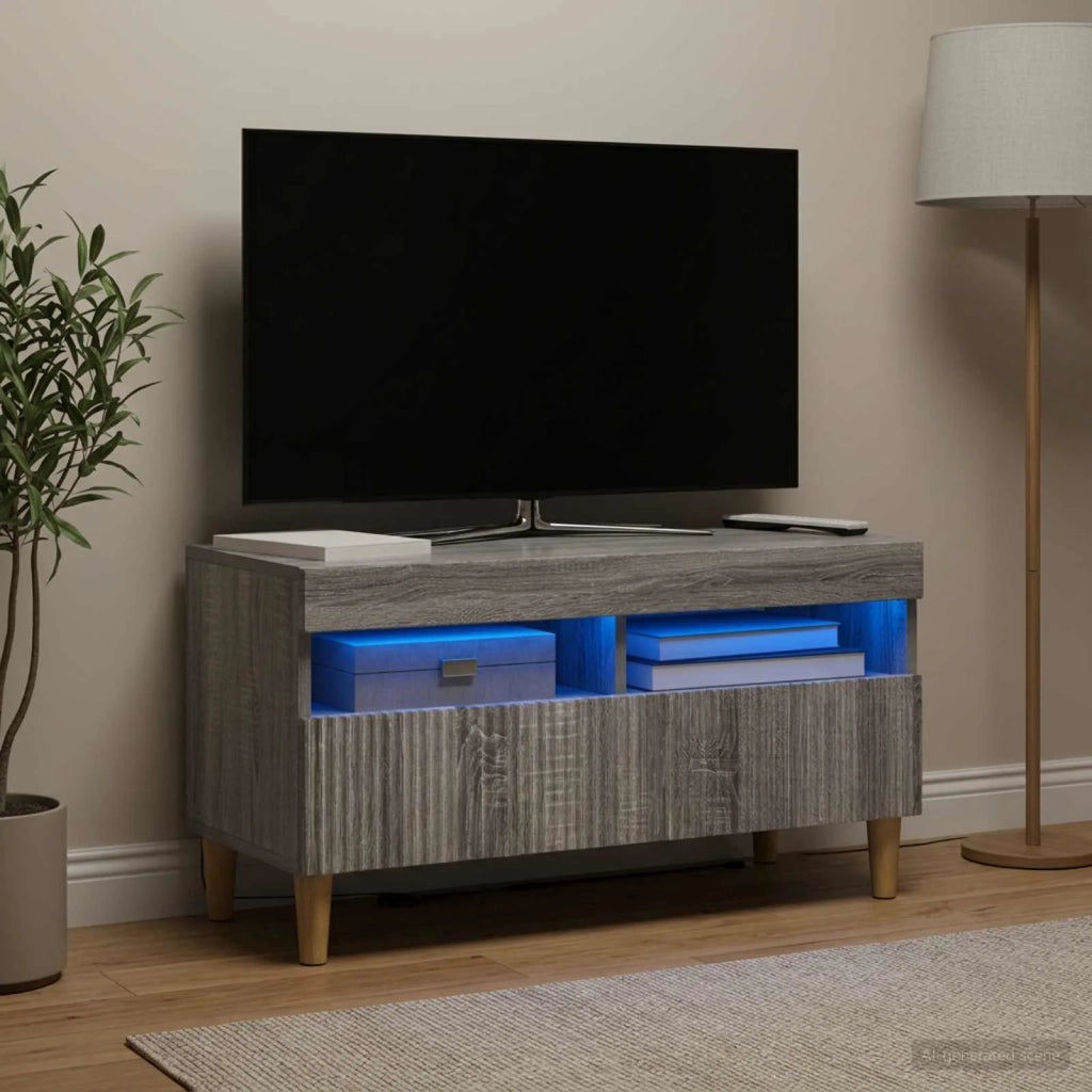 Mobile TV LED Sonoma grigio Legno ingegnerizzato 896781