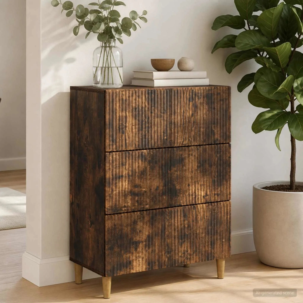 Mobile con Cassetti Rovere Fumo 66 x 34,5 x 90 cm 894610