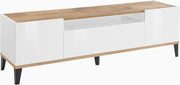 Mobile TV 2 Ante 1 Cassetto 160x40x47 cm Sunrise Acero Pereira e Ardesia