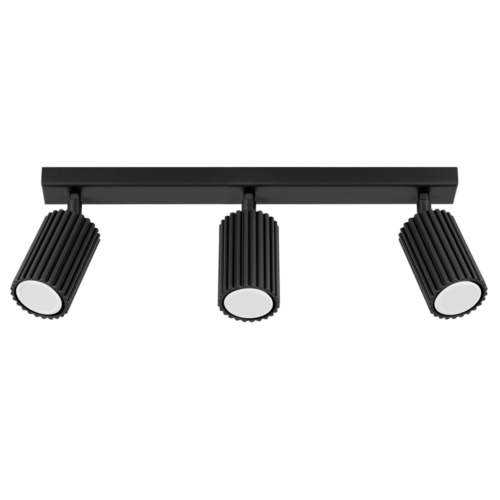 Plafoniera GRAVIO Pure Lume nera 45cm 3 spot GU10 orientabili