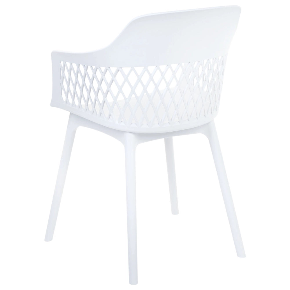 Set di 2 sedie da pranzo in materiale sintetico bianco stile moderno soggiorno cucina