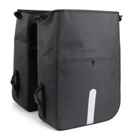 Doppel Gepäckträgertasche 37 x 16 x 51 cm, Fahrradtasche Gepäckträger 46 l Stauraum, wasserresistente Fahrrad Tasche, Gepäcktasche mit seitlichen Taschen