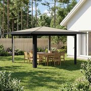 Gazebo senza Parete Laterale 4 x 4 m Crema e Antracite 42036819
