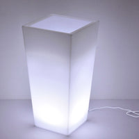 Vaso Luminoso da Giardino a LED 30x30x60 cm in Resina 5W Cedar Bianco Neutro