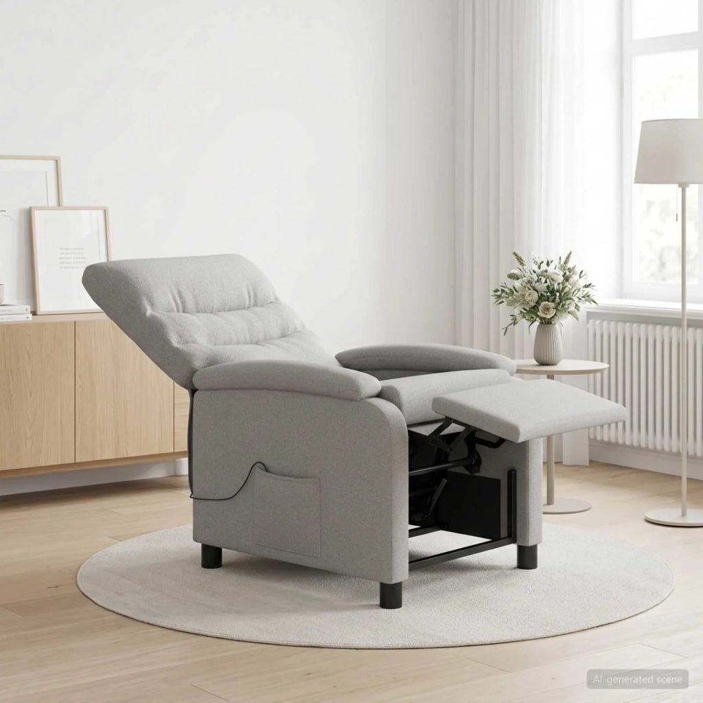 Divano Sedia-Poltrona Massaggiante Grigio Nuvola Tessuto 331676