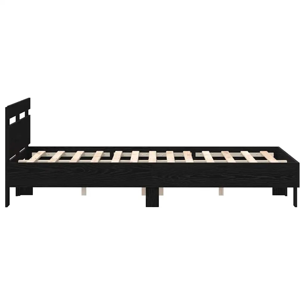 Struttura del letto Rovere nero 120 x 200 cm Legno multistrato 3333950