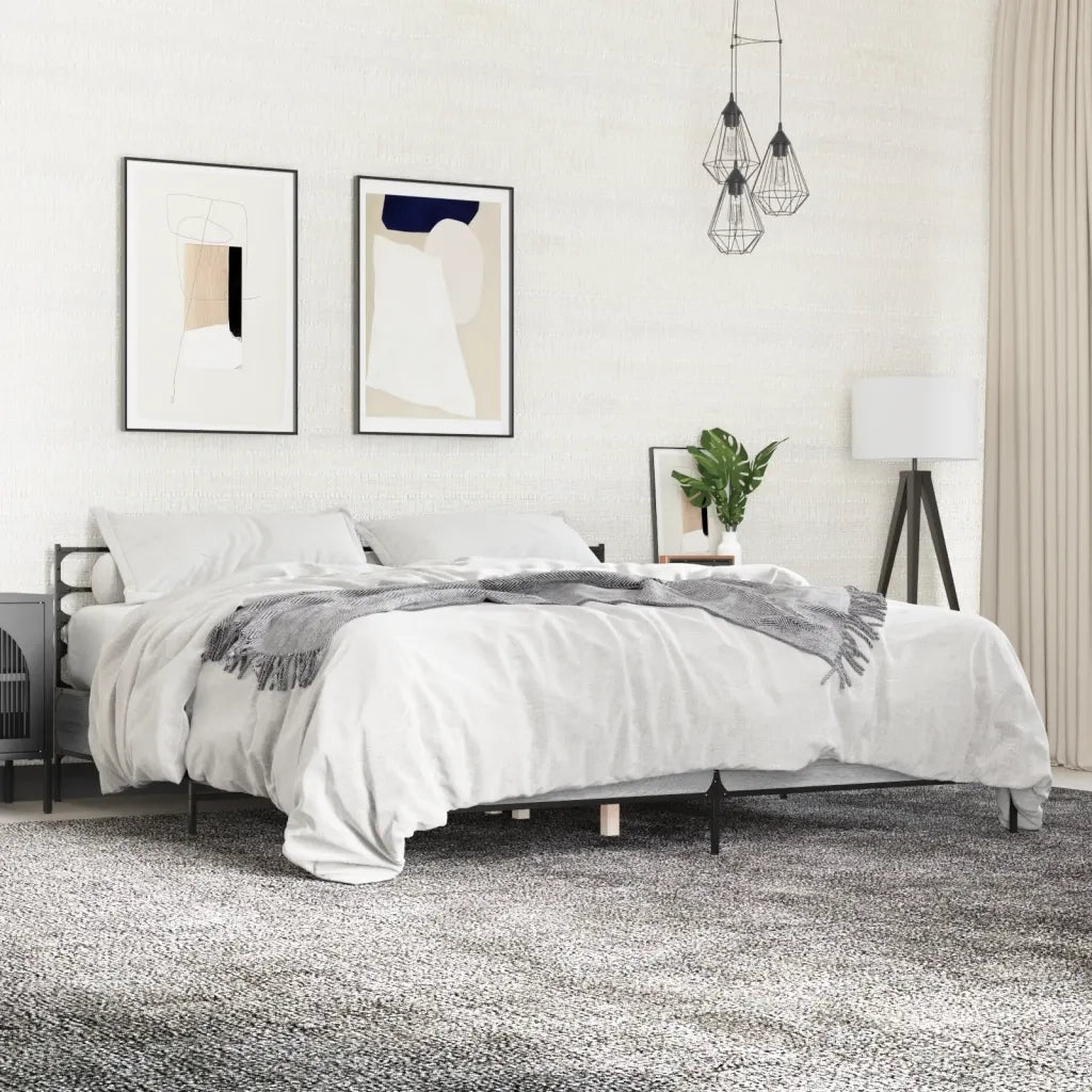 Giroletto Grigio Sonoma 200x200 cm in Legno Multistrato Metallo 3280065