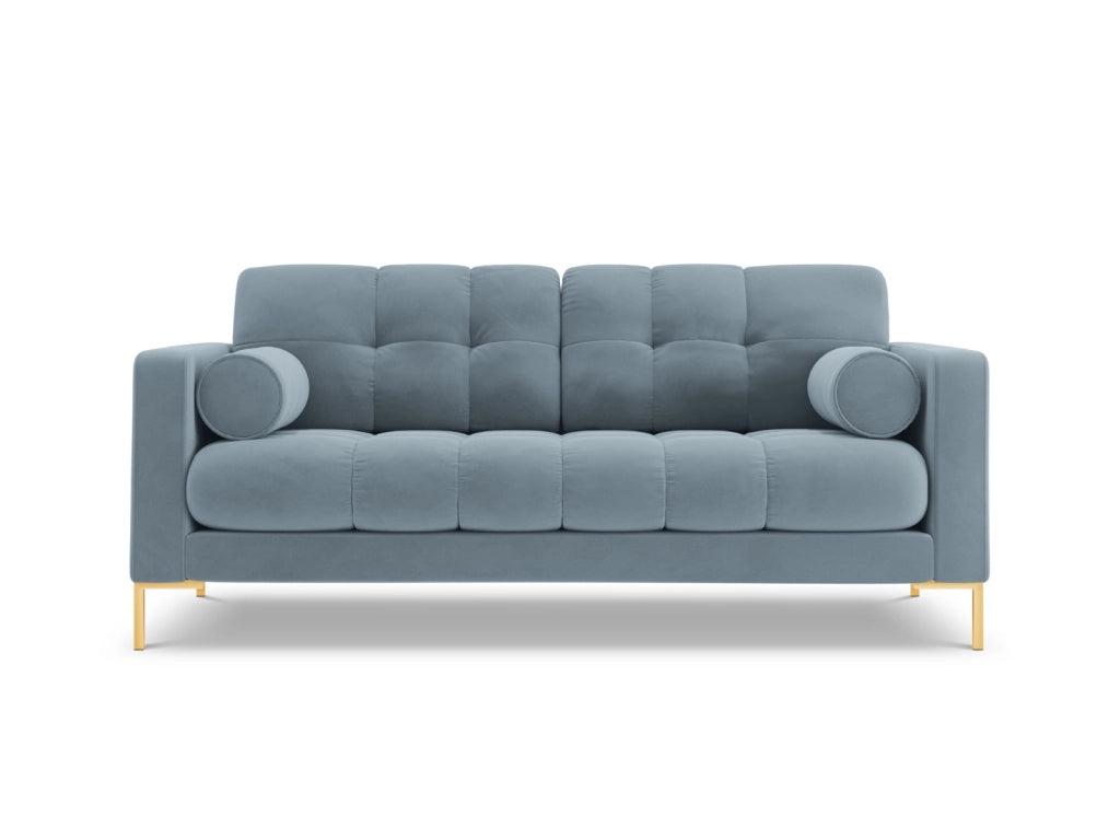 Cosmopolitan Design - Divano "Bali" 2 posti in velluto azzurro 