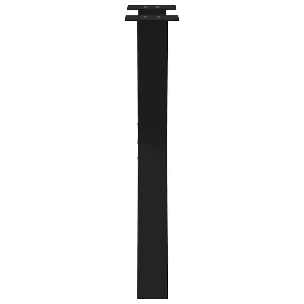 Gambe per tavolo da pranzo a forma di X 2 pz nere 50x(72-73) cm in acciaio