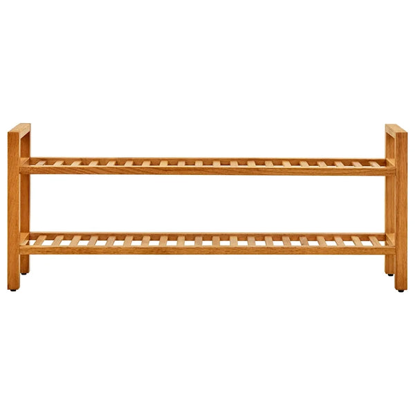 Scarpiera | Mobile per scarpe con 2 Ripiani 100x27x40 cm in Massello di Rovere