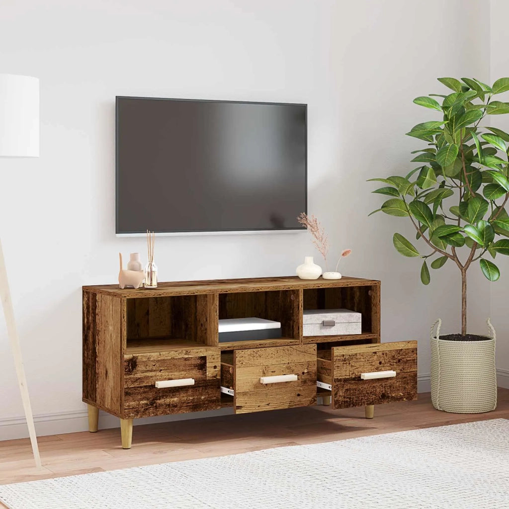 Mobile TV-Credenza per TV Legno vecchio 102 x 36 x 50 cm Legno multistrato