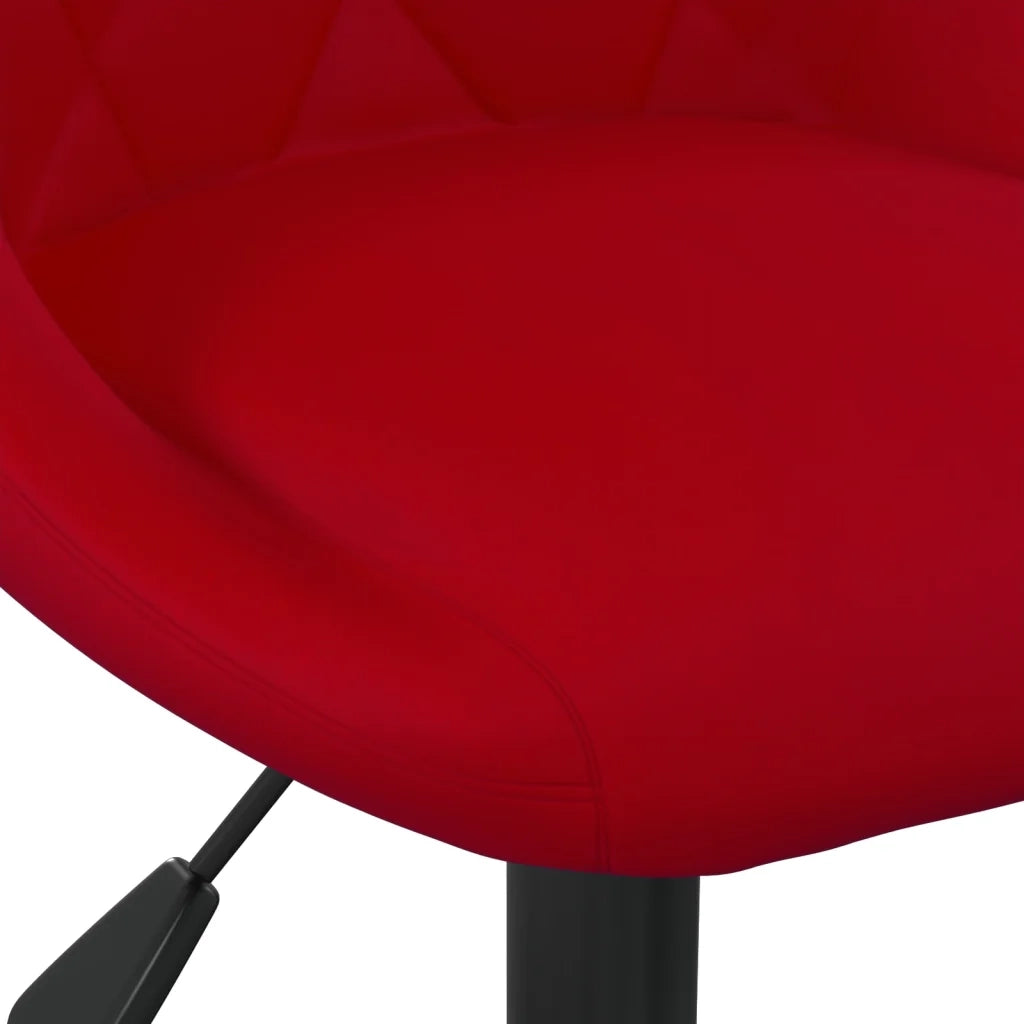 Sedia da Ufficio | Sedia da Gaming Rosso Vino in Velluto
