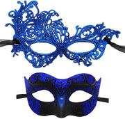 Set di maschere per il viso a forma di veneziana 2 pezzi - maschera a forma di stella - maschere per gli occhi - maschera per il volto a forma di mezza faccia - materiale: plastica/polyester