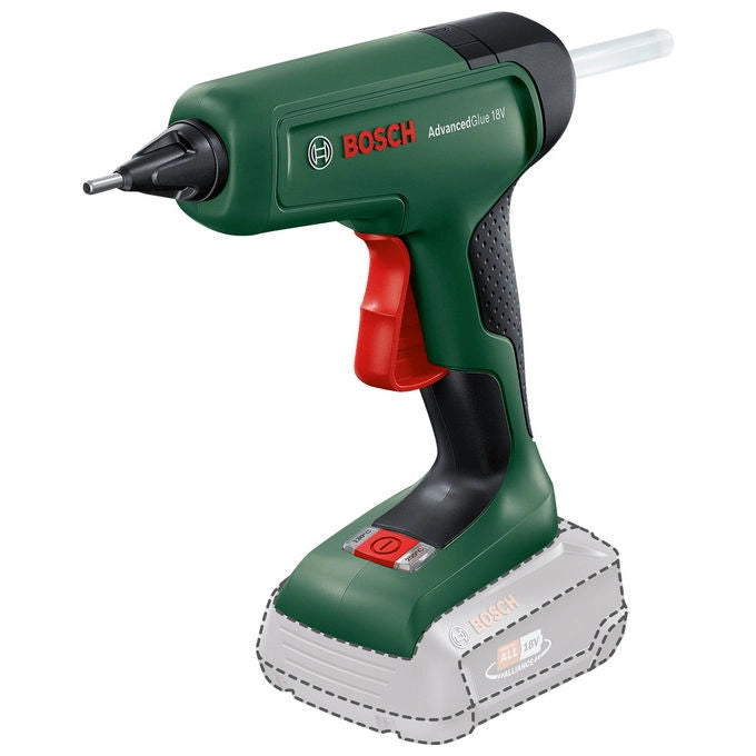 Bosch 0603264800 AdvancedGlue 18V Pistola per colla a caldo 20 g-min tempo di riscaldamento 90 s alimentazione a batteria 18 V colore Verde