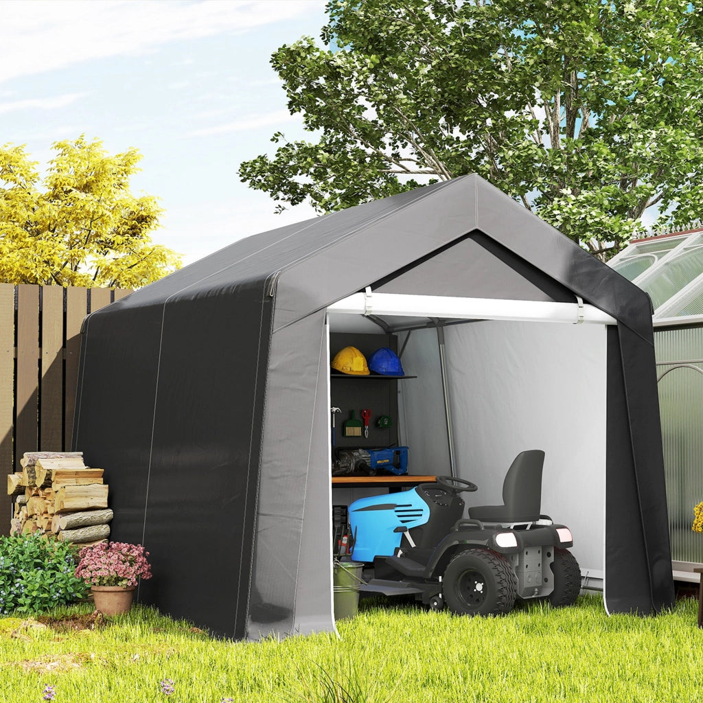 Tenda da Giardino 3x3m ¨C Zephmum ¨C Grigio Acciaio Galvanizzato