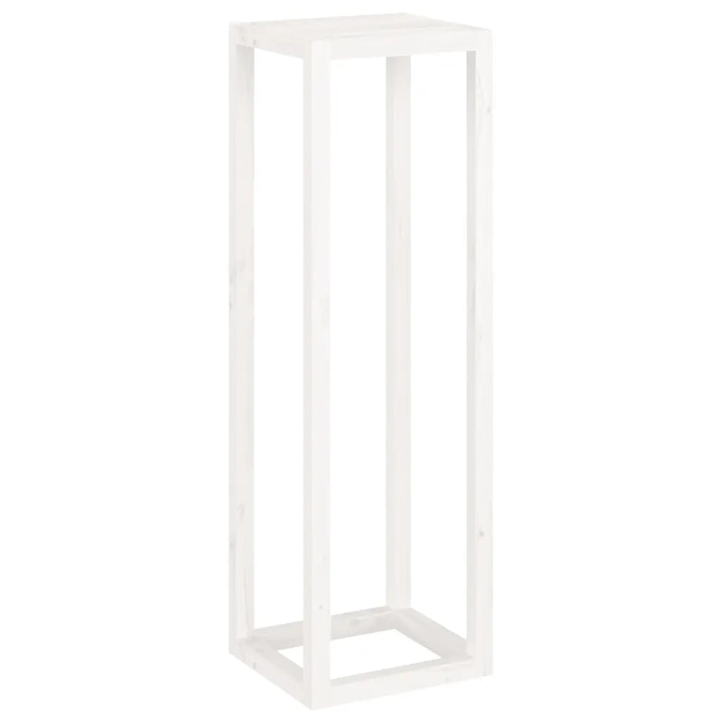 Set Supporti per Piante 3 pz Bianco in Legno Massello di Pino 822268
