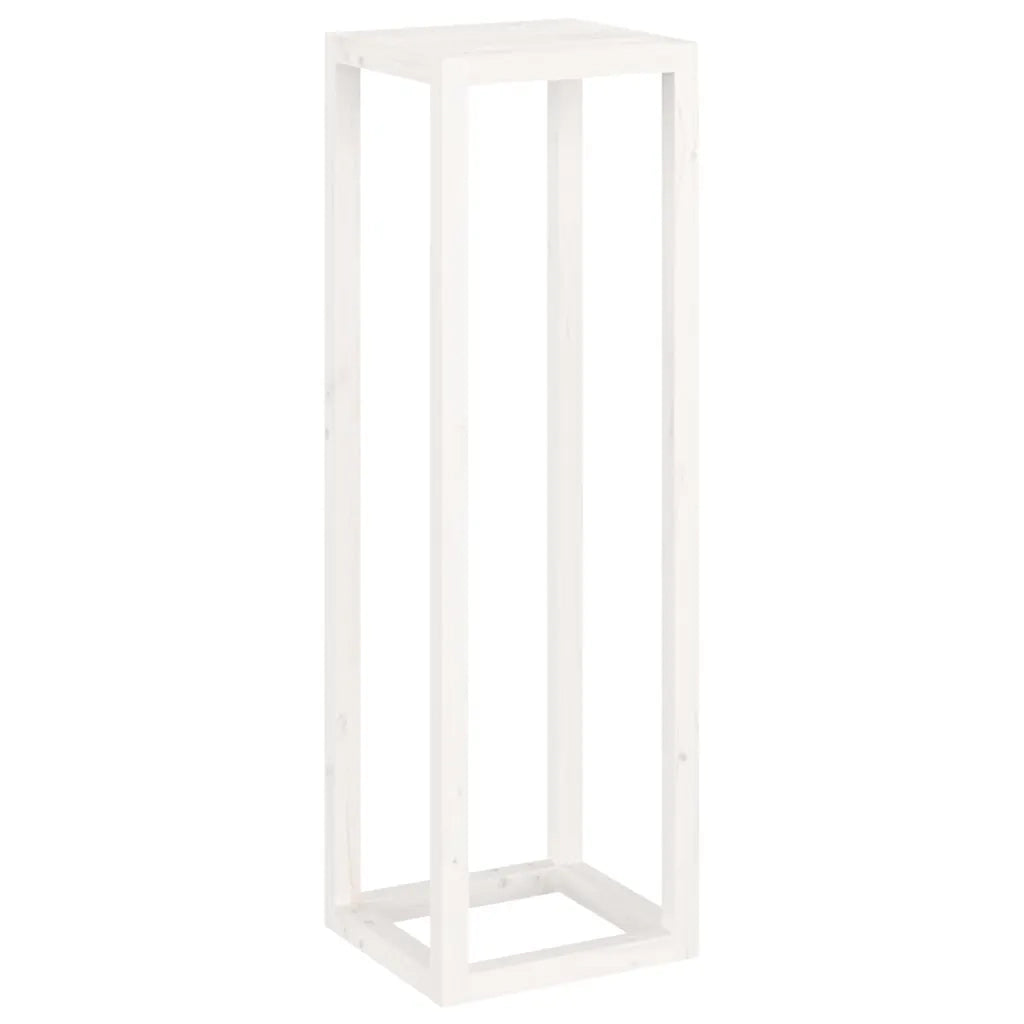 Set Supporti per Piante 3 pz Bianco in Legno Massello di Pino 822268