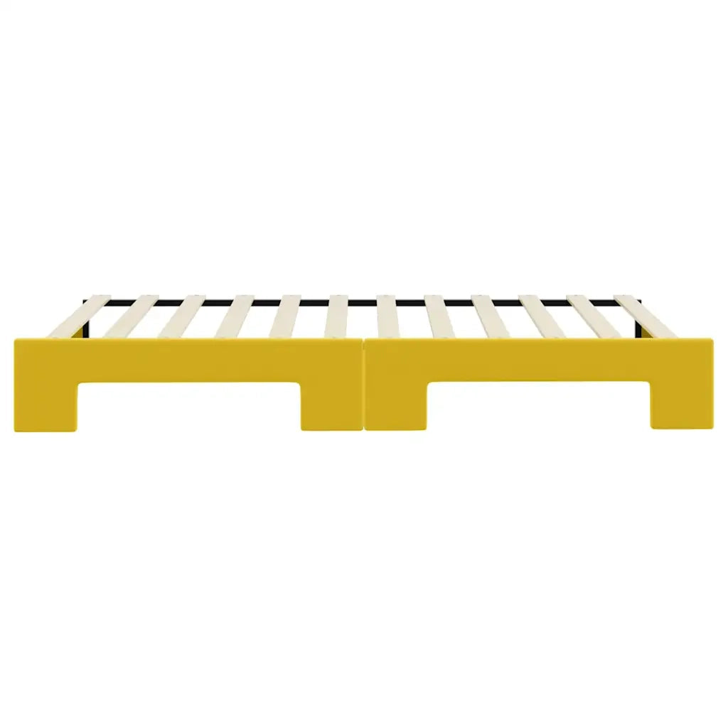 Divano Letto con Letto Estraibile-Sofa Letto-Daybed Giallo 100x200 cm in Velluto 656600