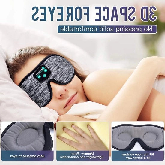 Stereoluidsprekers da Soffitto per la Notte - Cuffie da Sonno - Maschera da Sonno - Lavabile - Regolabile per Sonno - Sonno dei Compagni di Letto - Viaggi in Aereo - Yoga - Meditazione
