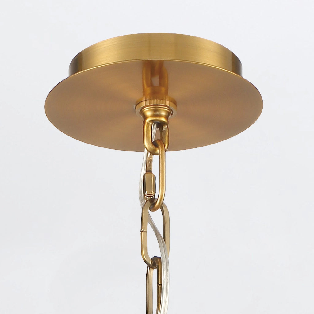 Lampada a sospensione Nottingham ottone ambra Ø36 E27