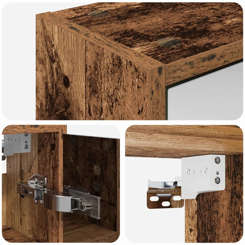 Mobiletto per specchio da bagno Legno vecchio