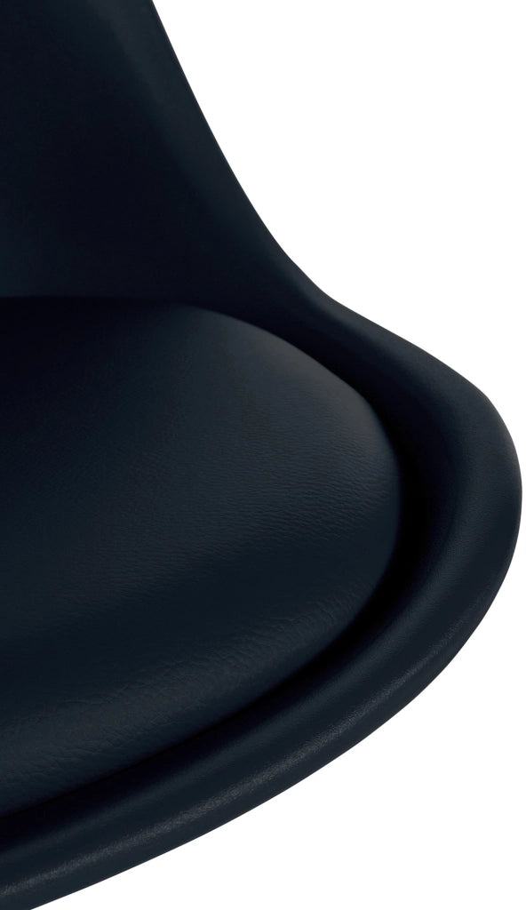 Sedia Sofia in plastica nero,natura (quadrato)