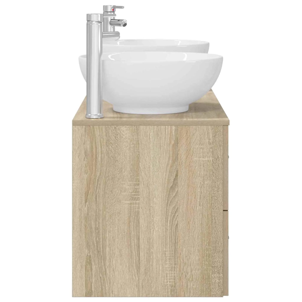 Set di mobili per il bagno 3 pz Rovere Sonoma 3405909