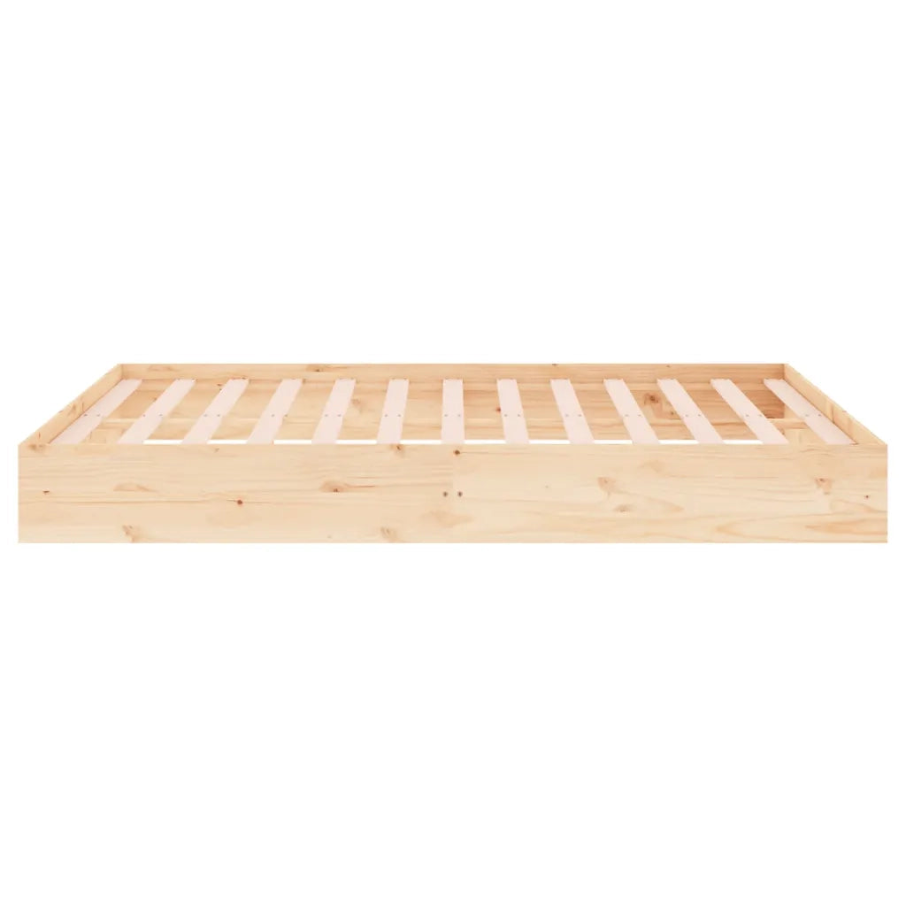 Giroletto senza Materasso-Struttura Letto Ambrato in Legno Massello 120x200 cm 962415