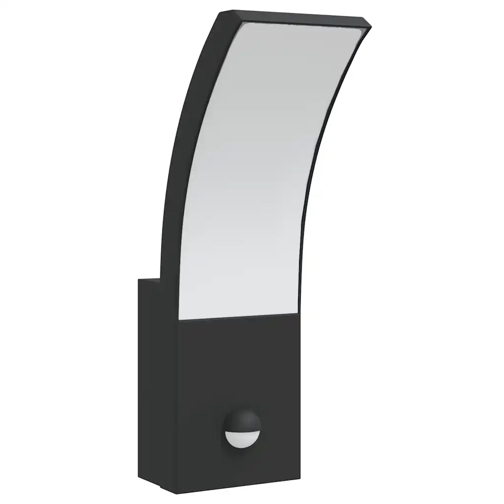 Applique con LED e Sensore 2 pz Nere in Alluminio Pressofuso 4006263