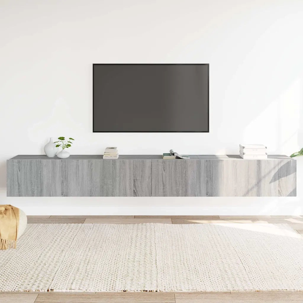 Set Mobili Porta TV 3 pz Grigio Sonoma in Legno Multistrato 3114476