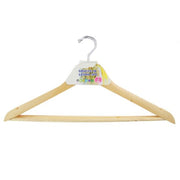 Trade Shop - Set 3pz Grucce Stampelle Appendiabito In Legno Vestiti Pantaloni Giacche 36cm 10449 -