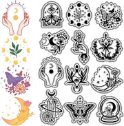 Elementi Divinatori di Silicone con Stampa di Farfalla per Fase Lunare, Reutilizzabili per Giornalismo e Scrapbooking DIY
