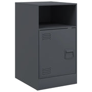 Comodino | Armadio da Notte | Mobiletto da notte Antracite 34,5x39x62 cm in Acciaio