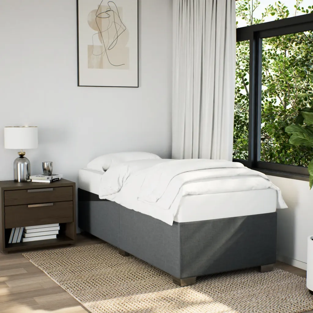 Giroletto senza Materasso Grigio Scuro 90x200 cm Tessuto