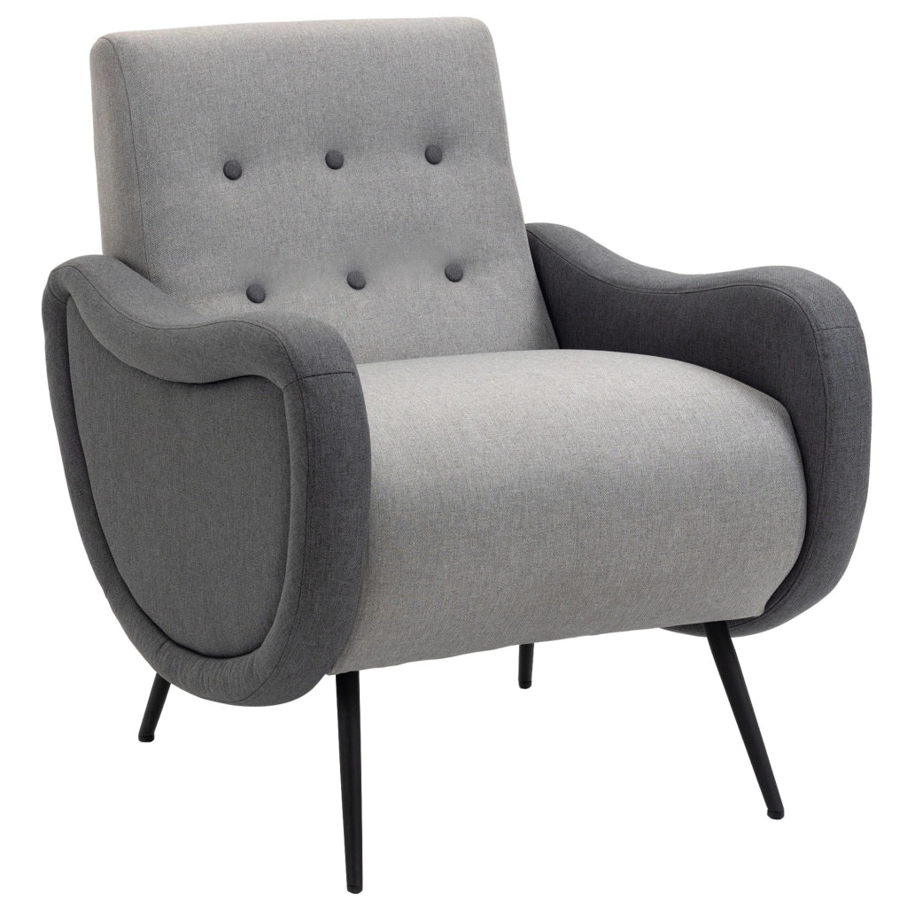 EASYCOMFORT  Poltrona Imbottita in Tessuto - Grigio Chiaro