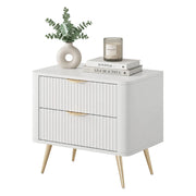 Baari, Comodino 2 Cassetti, 63x38x55h cm Bianco