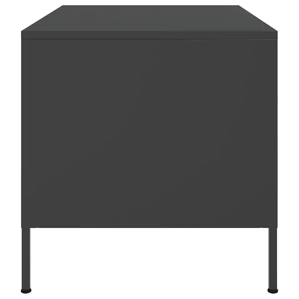 Tavolino da salotto | Tavolino da caff¨¨ | Tavolino da Soggiorno Nero 68x50x50,5 cm in Acciaio