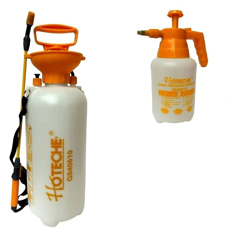 Trade Shop - Pompa Irroratrice A Pressione 8 Litri + Spruzzino Vaporizzatore Manuale 1 Litro -