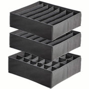 2 pezzi 7-vacche lade-organizzatore pieghevole per intimo + 1 pezzo 24-vacche cassettiera per calze, lade-organizzatore per spazio di ripostiglio, lade-verdeltre per guardaroba domestico