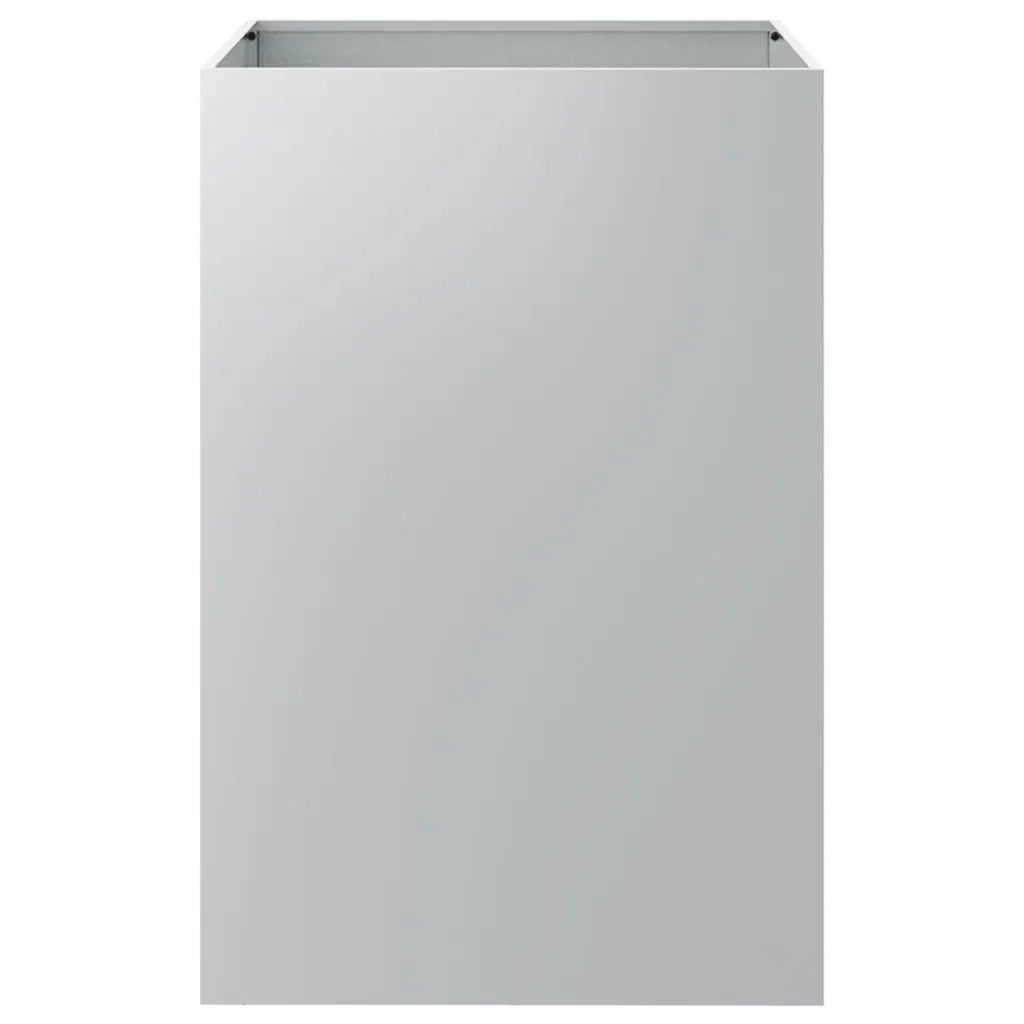 Fioriera | Cassetta per fiori | Vaso Argento 52x48x75 cm in Acciaio Zincato