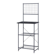 Mensola da cucina 150 x 60 x 42 cm effetto marmo nero 03_0006971
