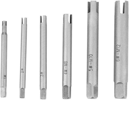 Set di 6 strumenti per la manutenzione - Rotaia per viti in acciaio - Adatto per viti industriali - Riparazioni quotidiane - Prodotti di alta qualità - Eccellenza nel servizio