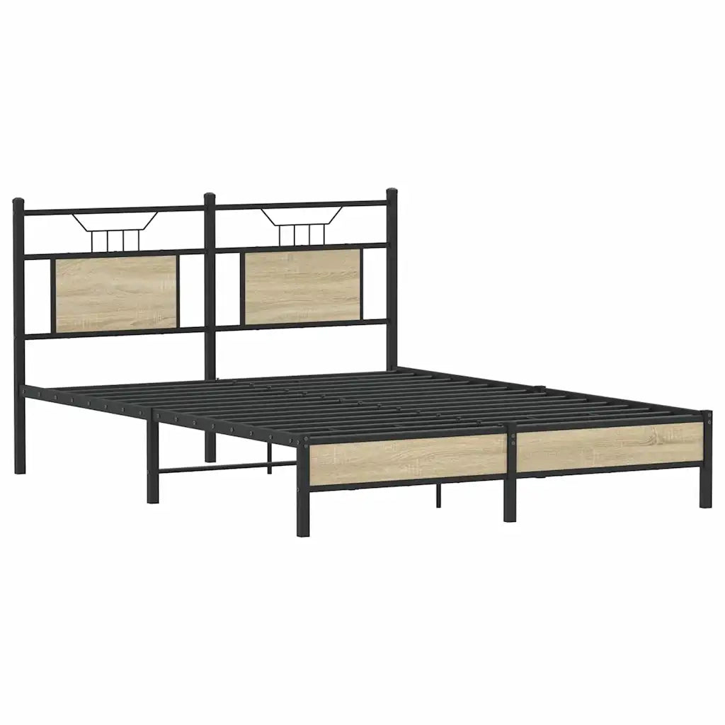 Giroletto senza Materasso-Struttura Letto Rovere Sonoma 150x200cm in Truciolato 287666