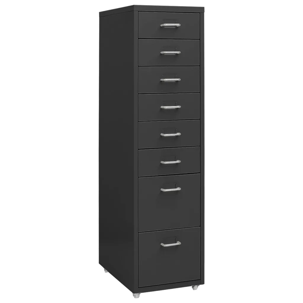 Schedario Mobile Antracite 28x41x109 cm in Metallocod mxl 130092