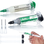 Set di Saldatura Flux 338 – Cera Liquida 183°C, 2x Pistone, 2x Ago | Alta Qualità, Facile Applicazione
