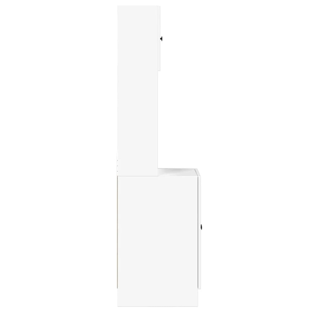 Mobile da cucina pratico con anta e cassetto 60 x 50 x 180 cm in legno composito bianco 02_0055531