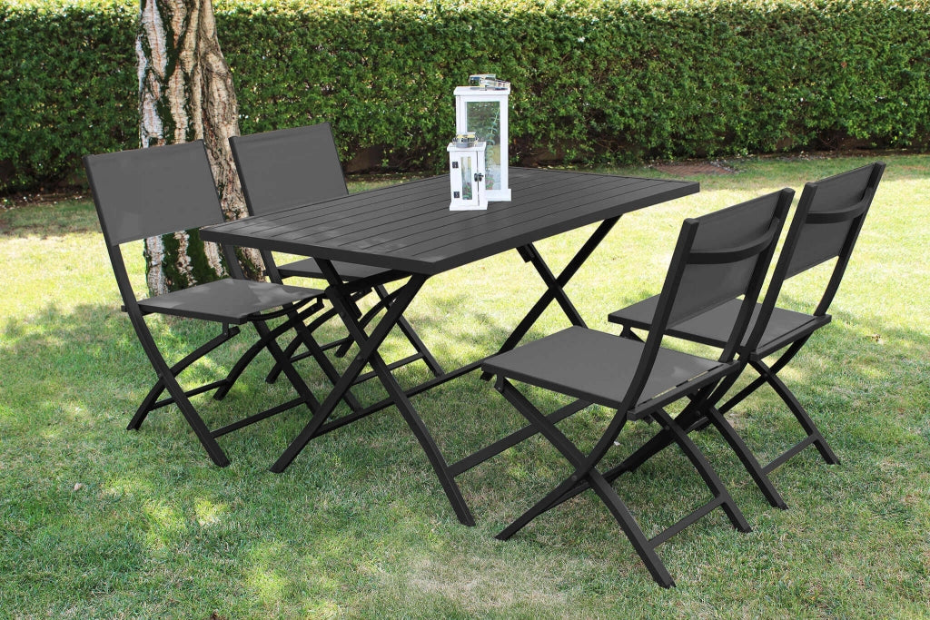 Sedia da Giardino Pieghevole in Alluminio Textilene cm 58x46x85 - JEFF