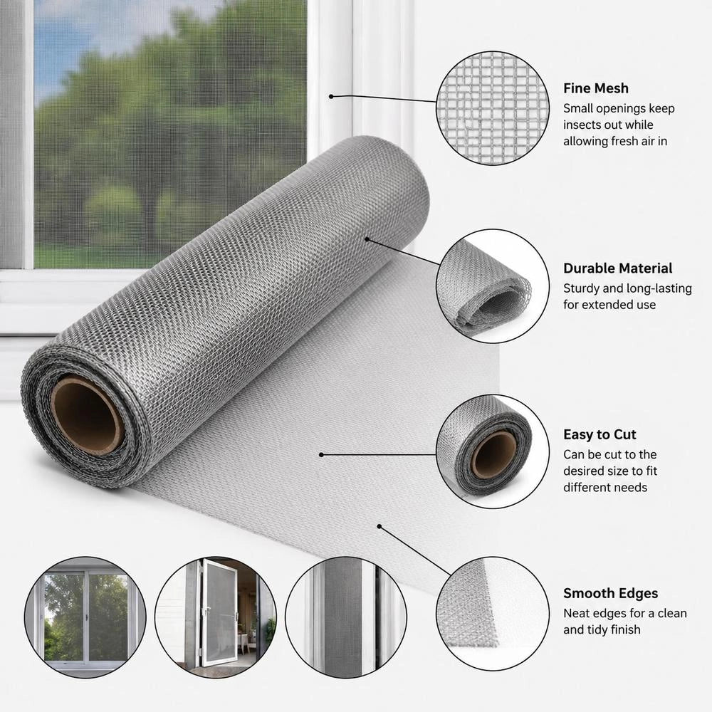 Stainless Steel Fly Screen 80x2000 Cm Silver