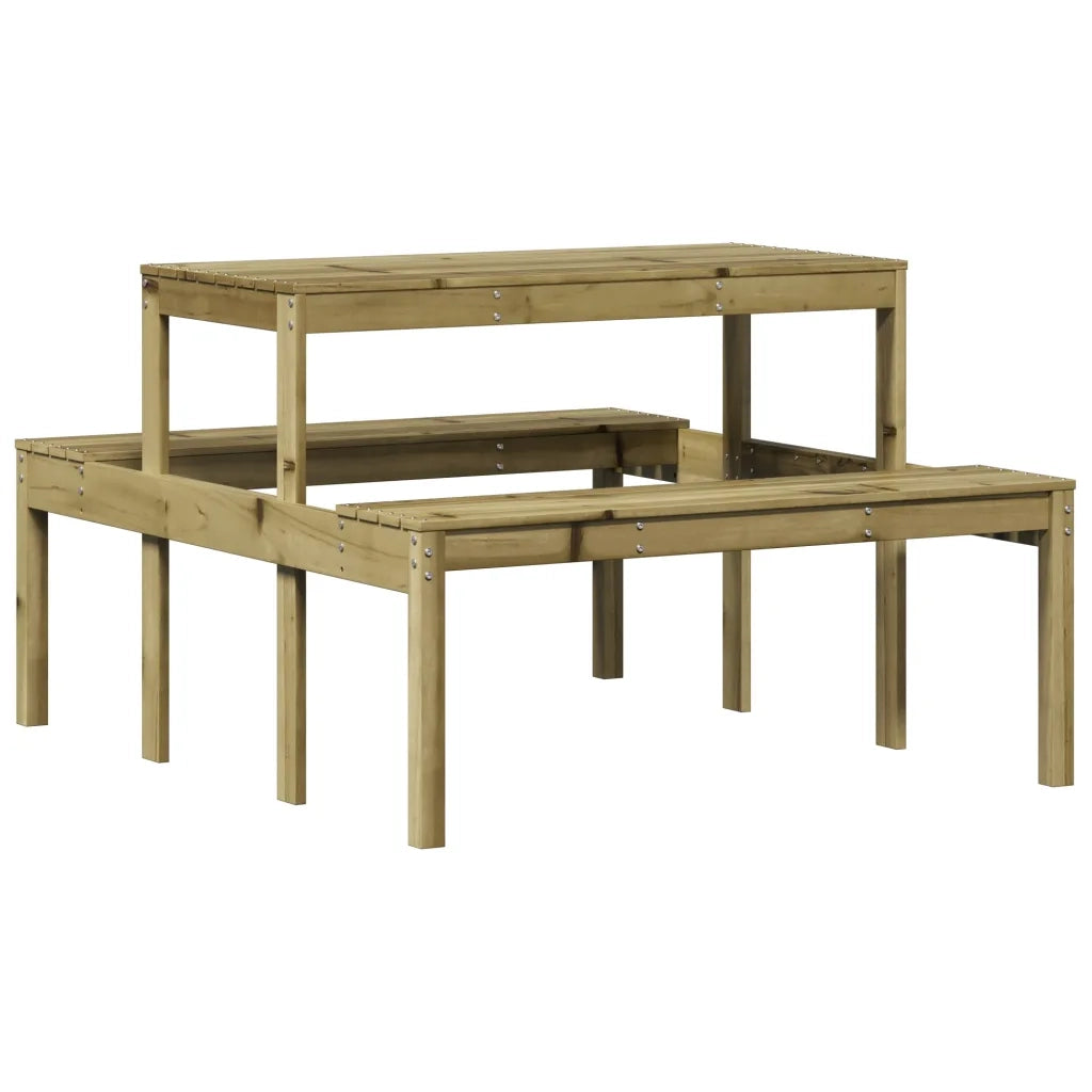 Tavolino da Giardino | Tavolo da Picnic 110x134x75 cm in Legno Impregnato di Pino