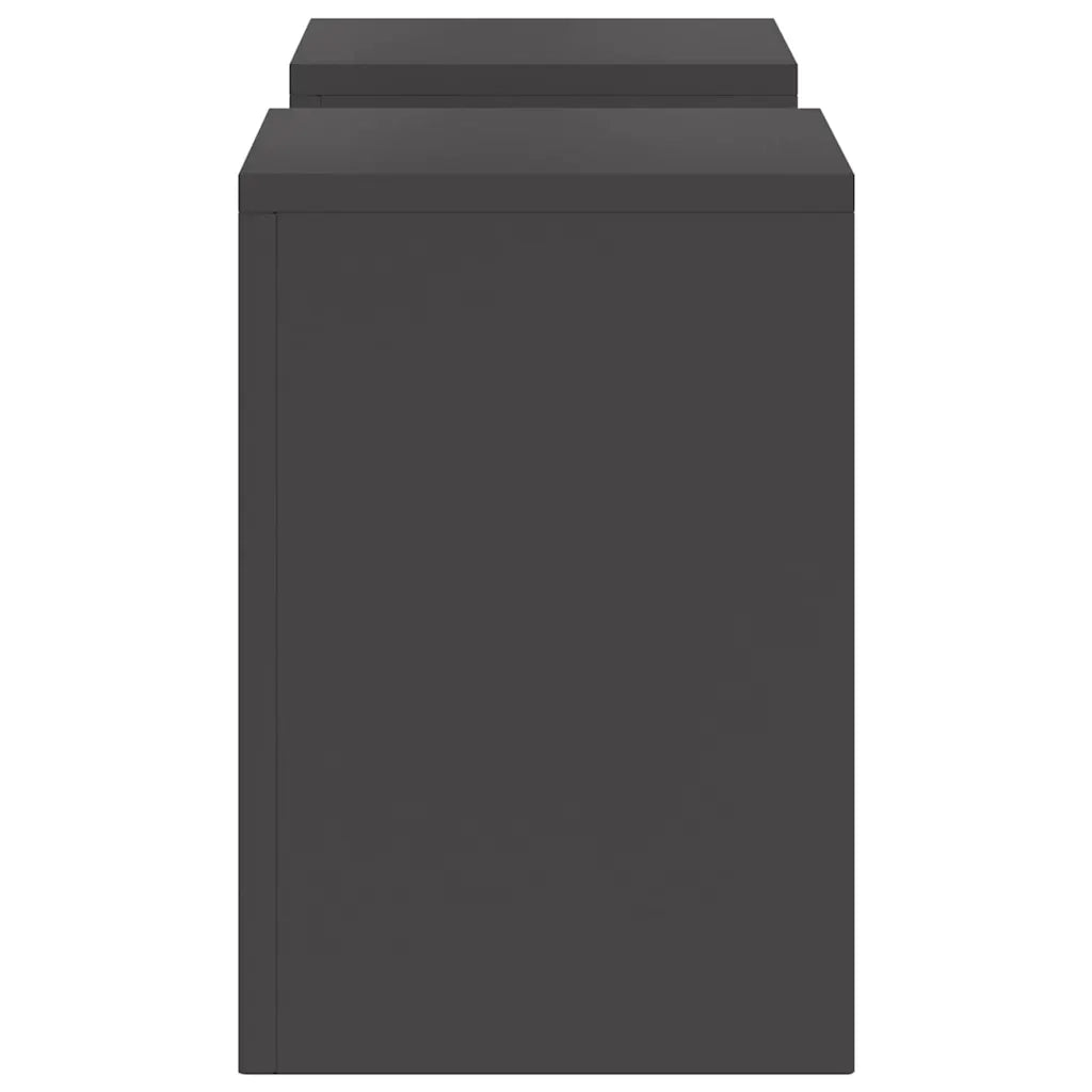 Supporto per piante 2 pcs Nero 24 x 24 x 35 cm Acciaio 865806